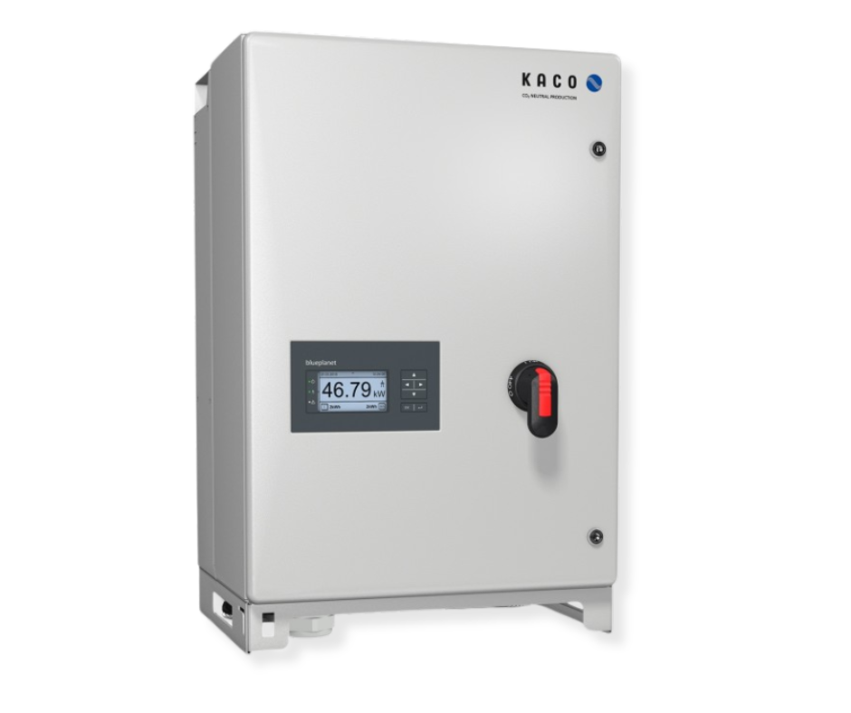 KACO Blueplanet 50.0 TL3 M1 Solar-Wechselrichter – Effizientes und kompaktes Gerät für Solarprojekte, erhältlich bei Inverterhub von ENS